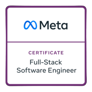 Meta Full-Stack Engineer Professional Certificate certification badge from Meta